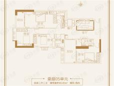 淘金半山豪庭145㎡四房两厅两卫05单元户型图