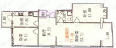 美晨家园二房二厅一位－73.2平方米(使用面积)-84套户型图
