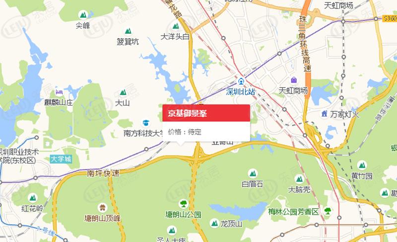 南山京基·御景峯最新报价新鲜出炉，约67100元/㎡