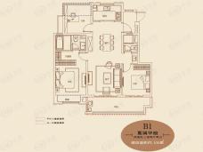 湖畔樾山3室2厅2卫户型图