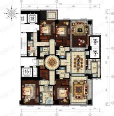 迪凯金座17-53F层西单元东边套户型图