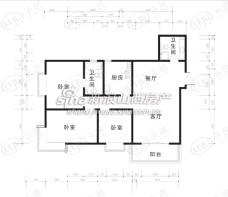 祥和名邸户型3三室两厅两卫120.96平米在售户型图
