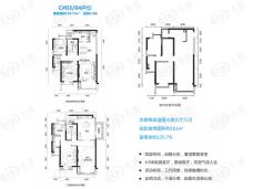 印湖湾3室3厅3卫户型图