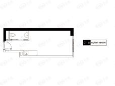 万科云城C1-3a户型-35㎡户型图