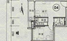 丽和华庭1室1厅1卫户型图