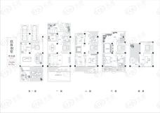 正恒先生的山联排别墅中间套北入户产权面积170平户型图