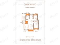 小石城九颂大院四居室户型户型图