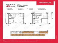 奥园领寓4米9单钥匙45平米户型图