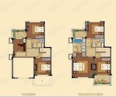 融创石湖桃花源9#306建面157平E2户型四层户型户型图