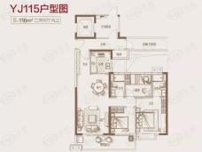 碧桂园联发浔阳府3室2厅2卫户型图