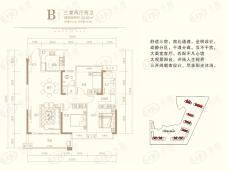 剑桥郡3室2厅2卫户型图