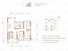 万和城3室2厅1卫户型图