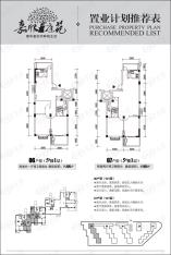 嘉欣庭苑2室2厅2卫户型图