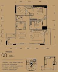 中洲·中央公寓E-CLASS3室2厅2卫户型图