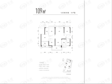 融湖中心城3室2厅2卫户型图