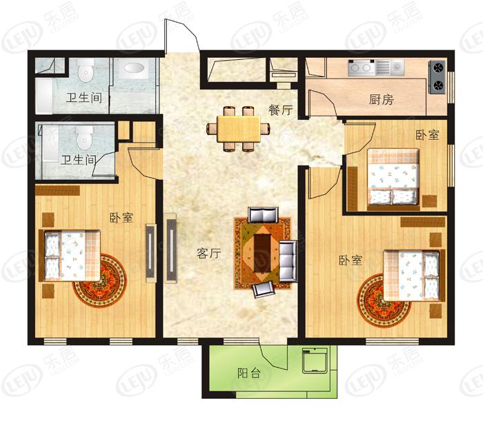 福安MOMA户型公布 户型面积86.22~129.78㎡