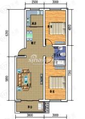 古营金景2室2厅1卫户型图