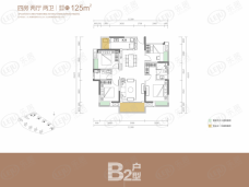 华润置地惠州万象天汇4室2厅2卫户型图