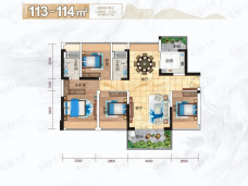 铭成华府4室2厅2卫户型图