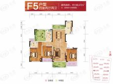 宇业东方红郡F5户型户型图