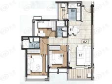 城投·首筑花园4、6栋02户型户型图