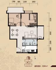 馨晴轩2室2厅1卫户型图