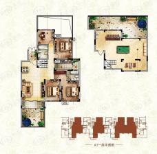 蓉湖山水二期洋房A1栋A-C2户型图户型图