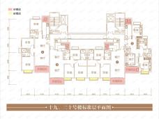 恒大帝景19、20号楼标准层平面图户型图