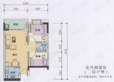 龙归城2室2厅1卫户型图