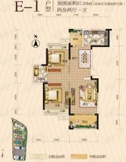 奥林匹克花园2室2厅2卫户型图