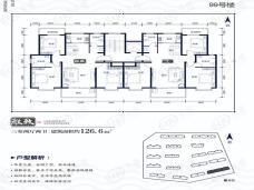 龙廷山水东方御园99# 三室户型图