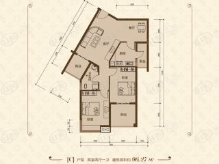 中冶·黄石公园C户型户型图