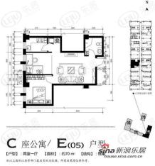 中房富力中心C座公寓/E(05)户型户型图