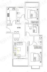 锦城名都3室2厅2卫户型图