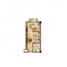 新城尚上城公寓3层30㎡户型户型图