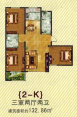 通达·紫竹园3室2厅2卫户型图
