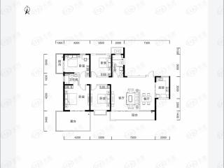 建业大城小院1号楼A1户型（偶层）户型图