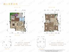 龙湖·双珑原著4室2厅3卫户型图