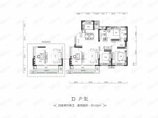 瑞璞澜亭叙D户型户型图