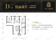 中海文昌公馆D户型户型图