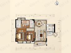 泊雅湾3室2厅2卫户型图