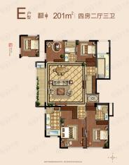 荣安观江园4室2厅3卫户型图