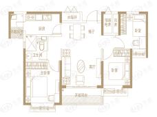 恒大御景湾3室2厅1卫户型图