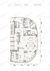 成都银泰中心华悦府4室2厅4卫户型图