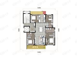 中国铁建·山语桃源143㎡户型户型图