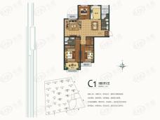 城建·中石玺悦城3室2厅2卫户型图