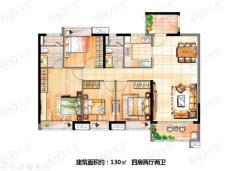 时代天韵（广州）130平米四房户型图