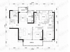 河源时代倾城4室2厅2卫户型图