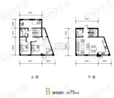 悦泰山里三期2室2厅2卫户型图