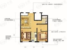 东镇国际城2室1厅1卫户型图